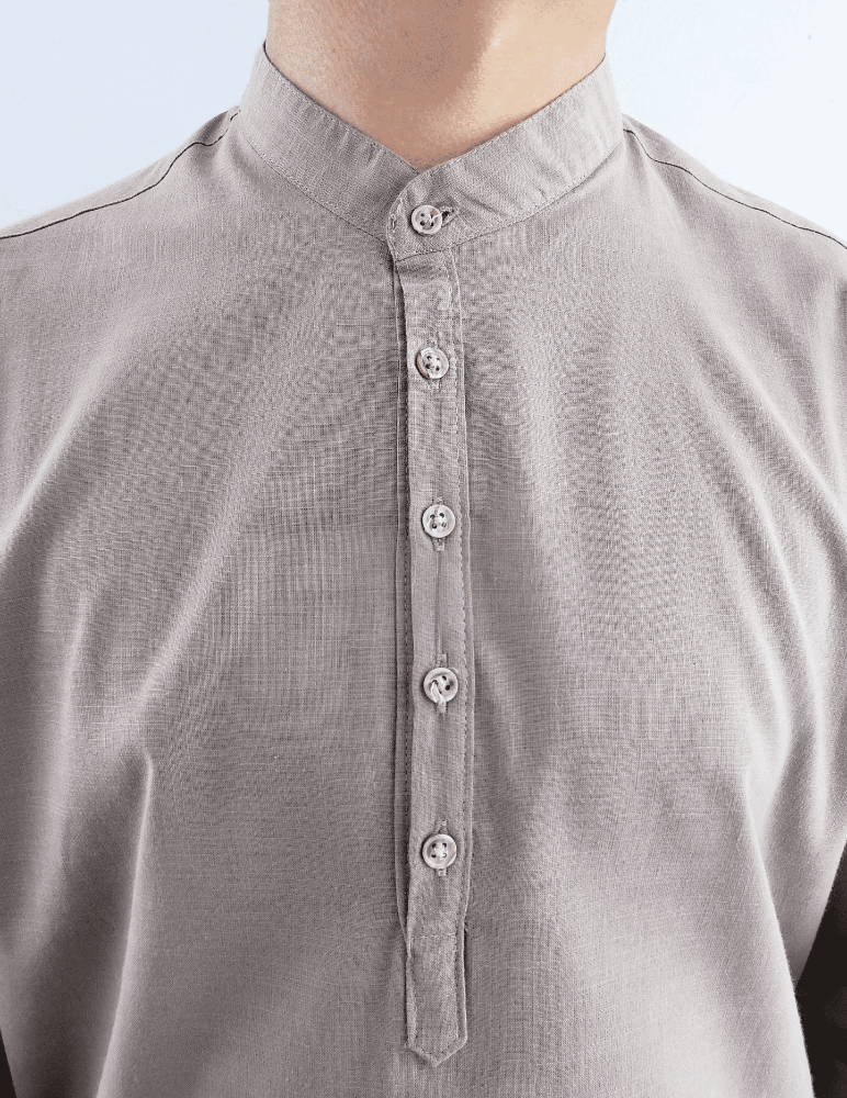 Camisa Manga Larga Beige