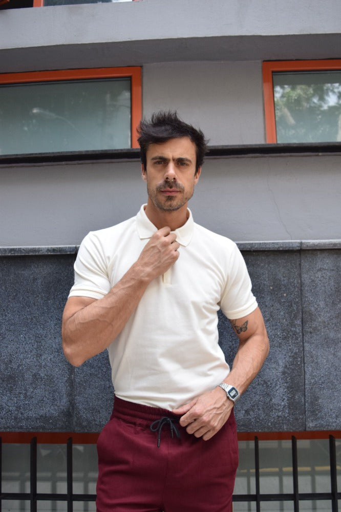 Playera Polo Ivory