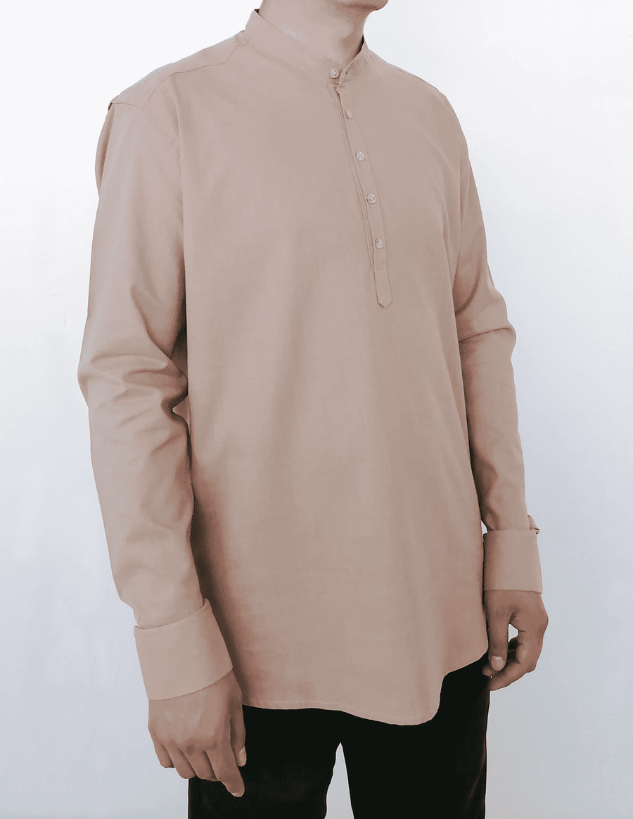 Camisa Manga Larga Beige