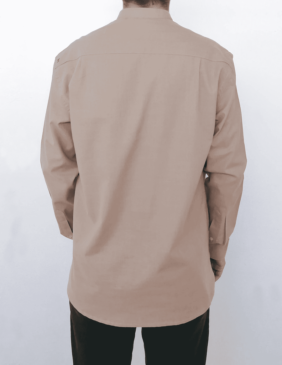 Camisa Manga Larga Beige