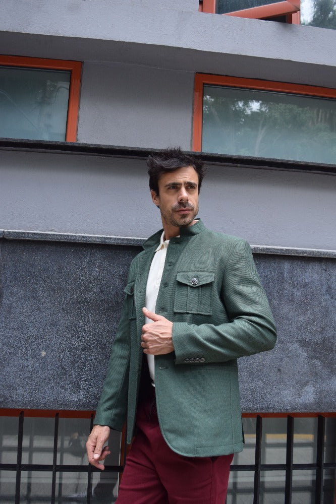 Saco Cuello Mao Verde