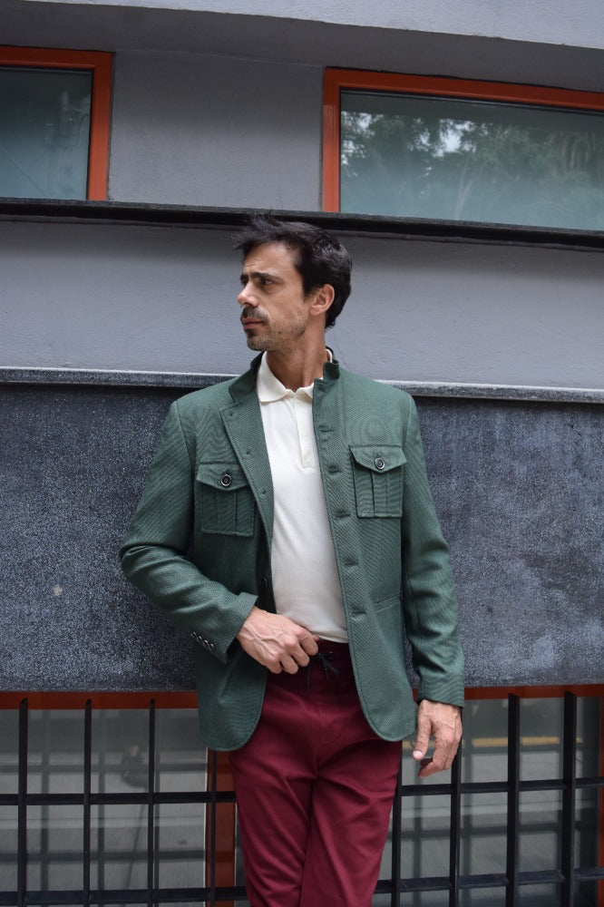 Saco Cuello Mao Verde