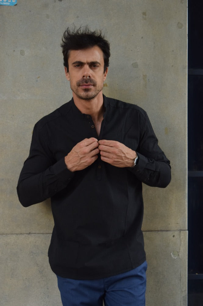 Camisa Manga Larga Negra